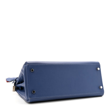 Hermes Evercolor Verso Kelly Retourne 28 Bleu Brighton Capucine 4 of 16