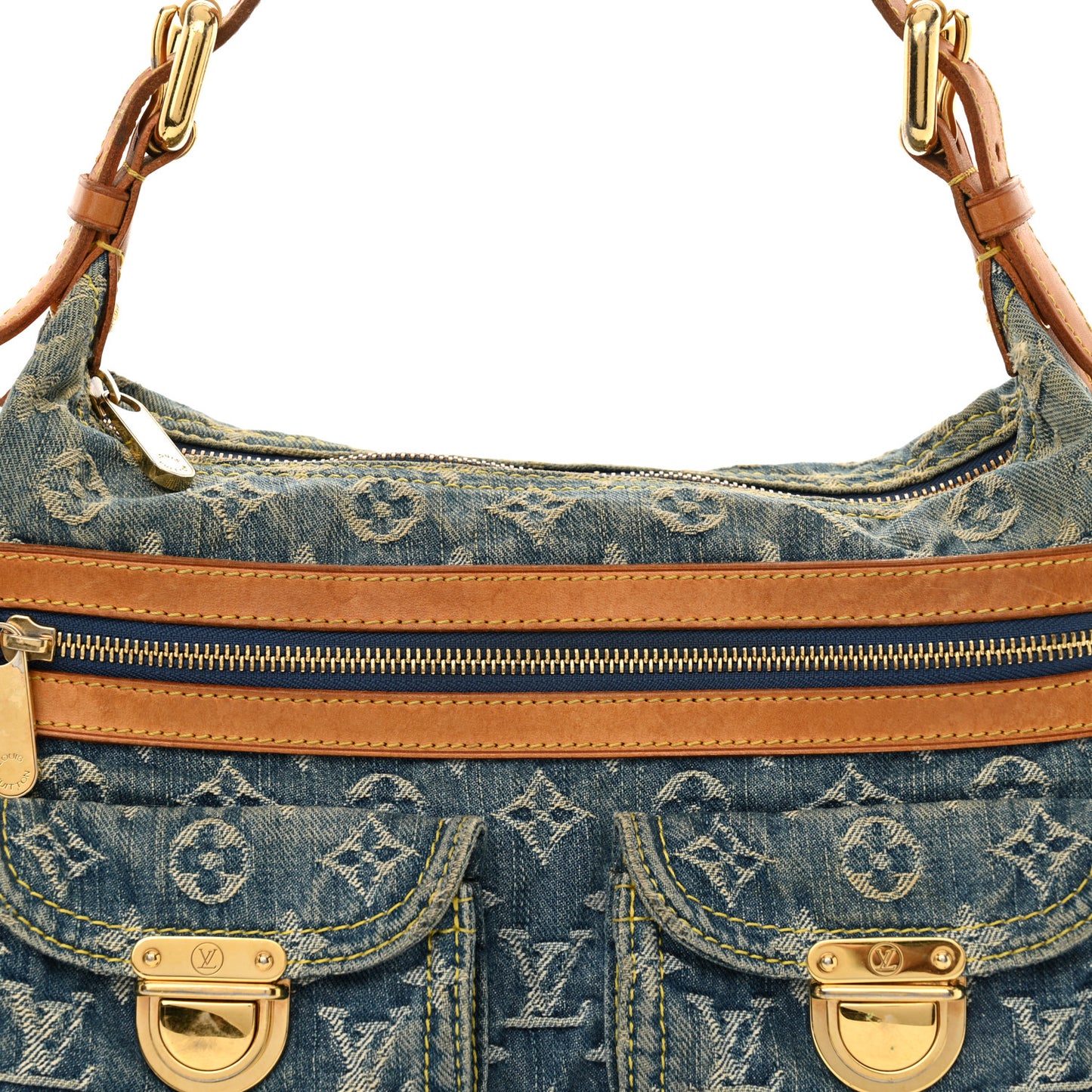 Monogram Denim Baggy PM Blue