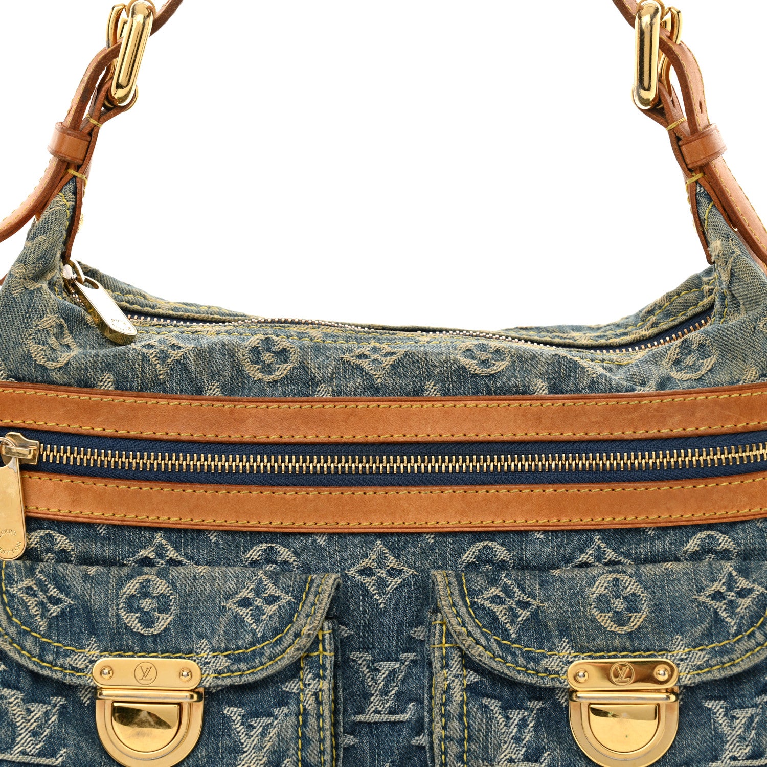 Louis Vuitton Monogram Denim Baggy PM Blue 7 of 13