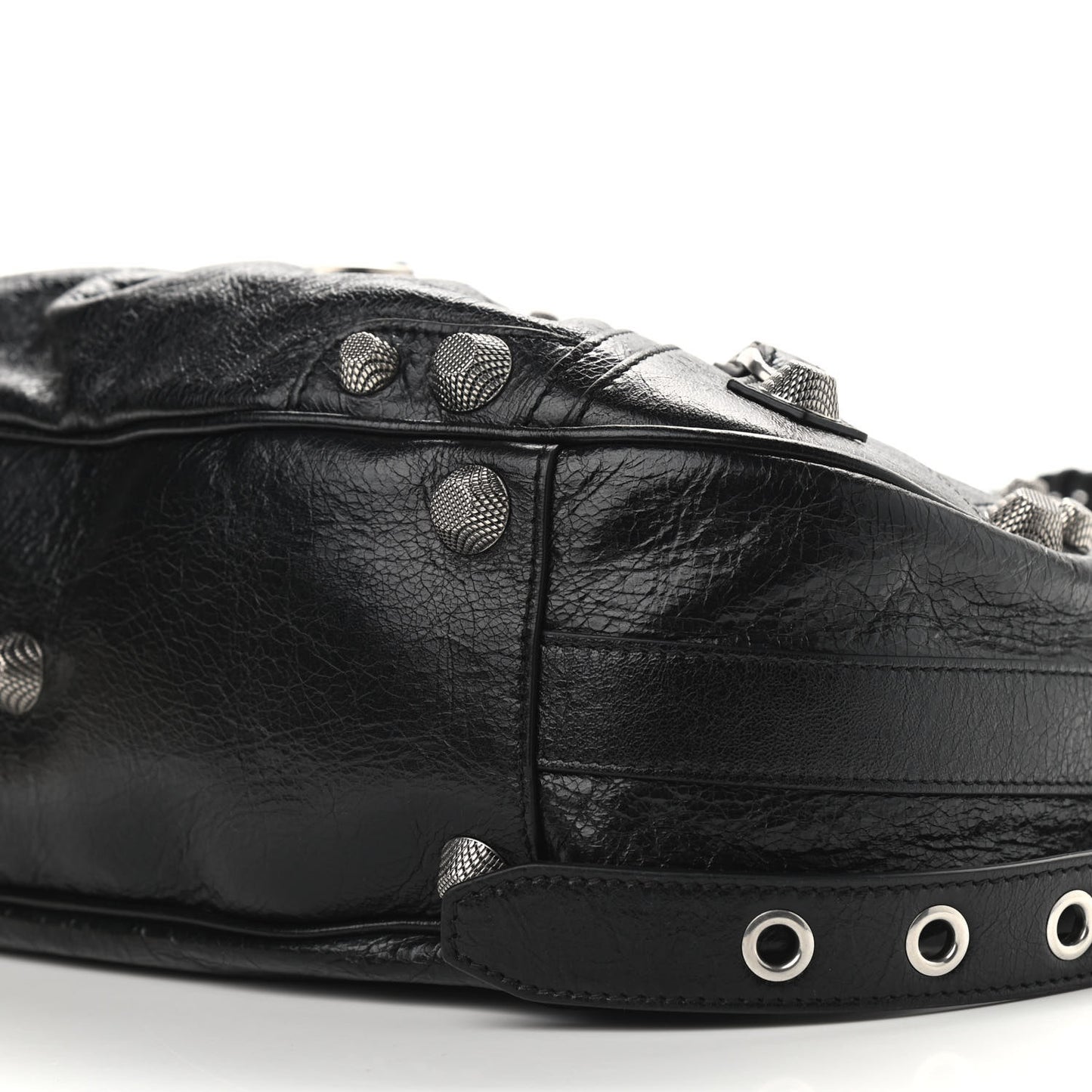 Agneau Arena Medium Le Cagole Shoulder Bag Black