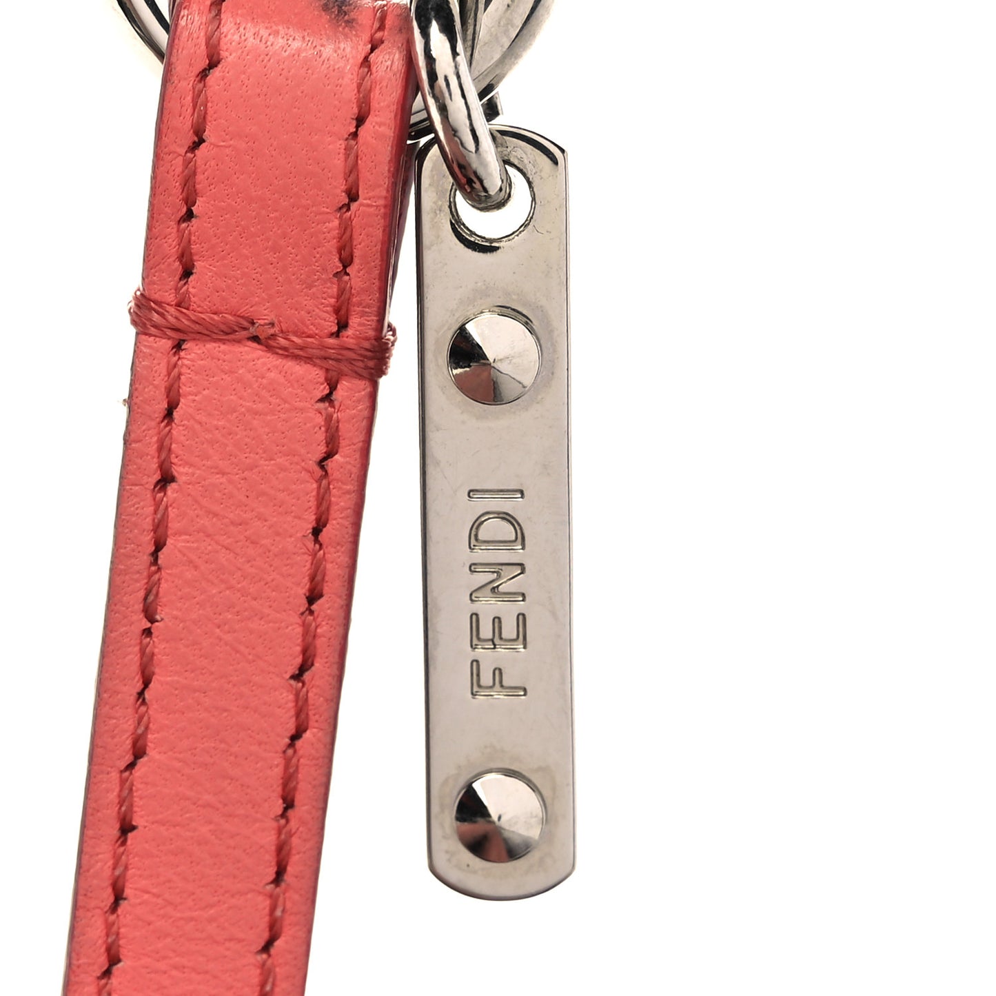 Fox Fur C ABCharm Bag Charm Pink Black