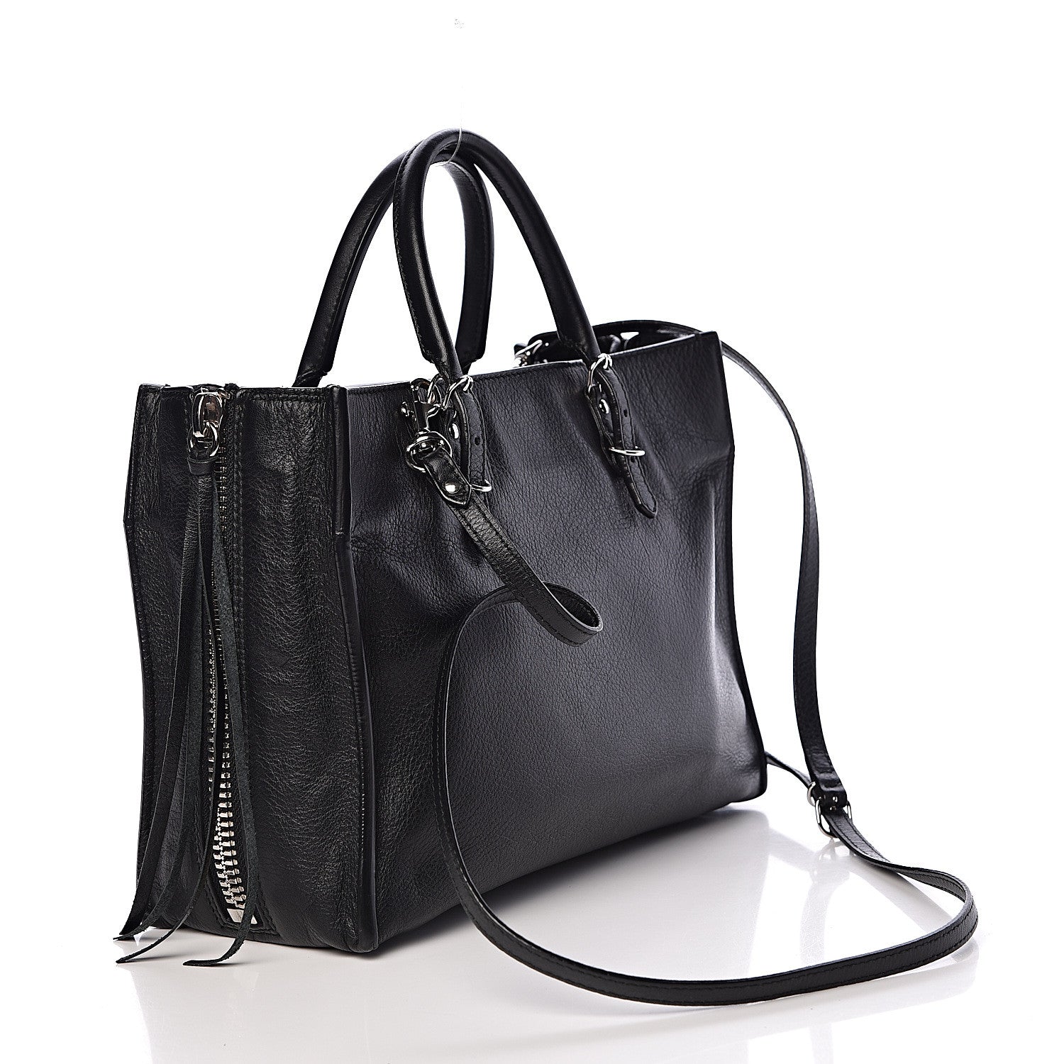 Balenciaga Veau Papier A6 Zip Around Tote Black 3 of 11