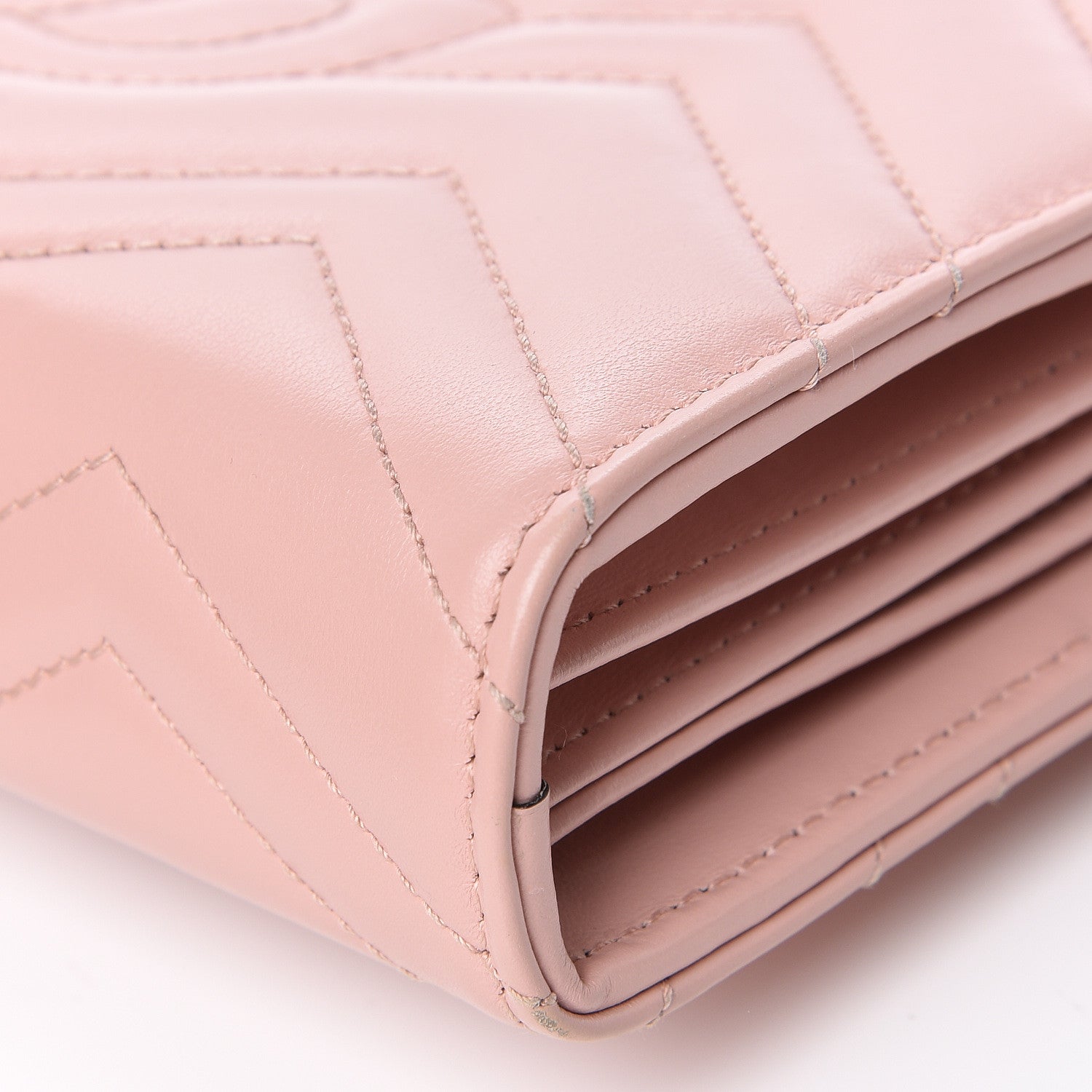 Gucci Calfskin Matelasse GG Marmont Chain Wallet Perfect Pink 11 of 14