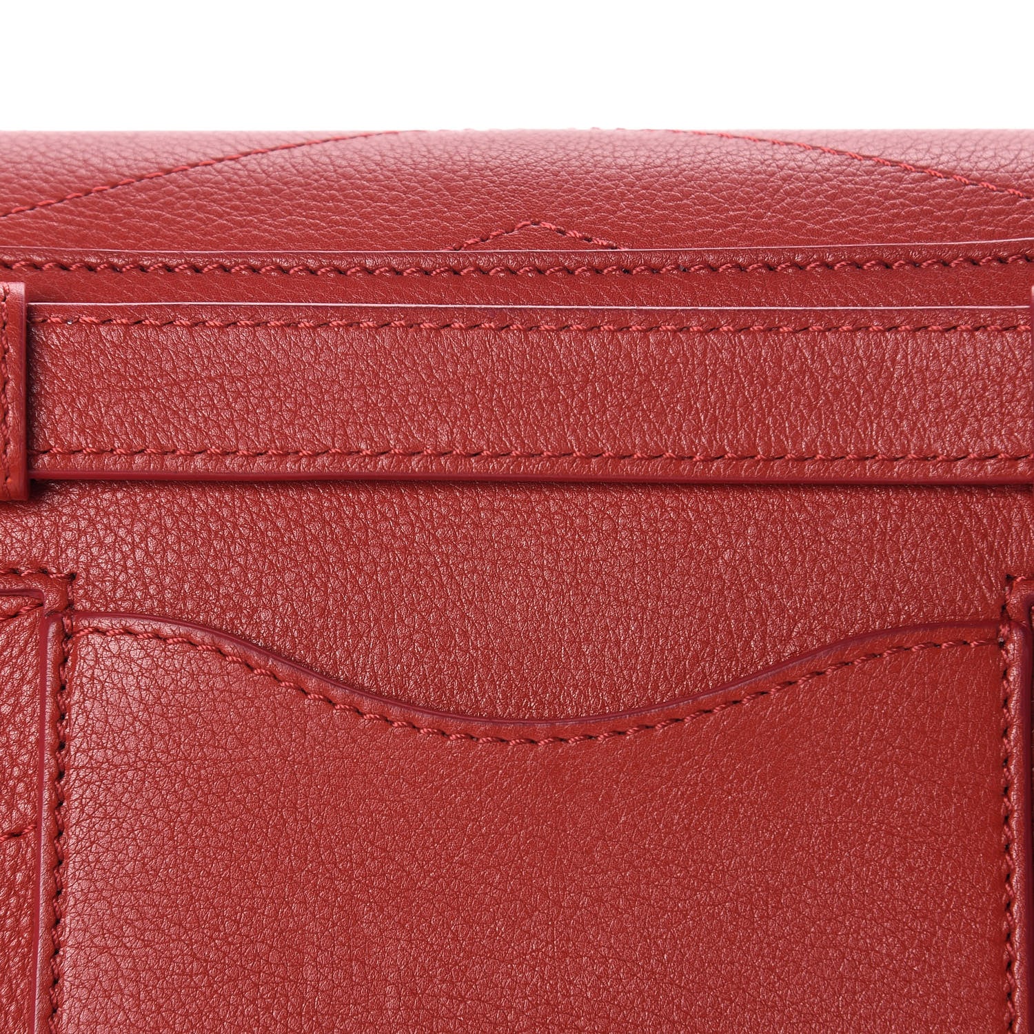 Chanel Calfskin Chevron Stitched Coco Waist Bag Red 12 of 13