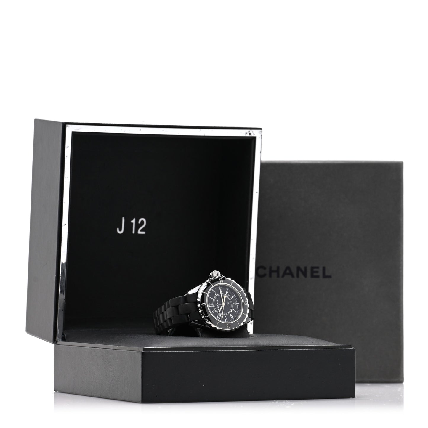Stainless Steel Matte Ceramic 33mm J12 Quartz Watch Black