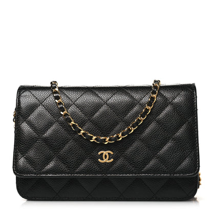 Chanel Caviar Quilted Wallet on Chain WOC Black 1 of 10