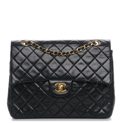 Chanel Lambskin Quilted Medium Double Flap Black 1 of 7