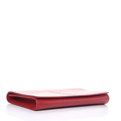 Saint Laurent Calfskin Monogram Large Belle De Jour Clutch Red 4 of 8