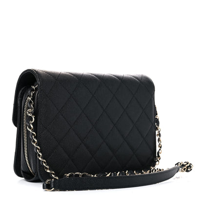 Chanel Caviar Quilted Large Like A Wallet Flap Black 3 of 11