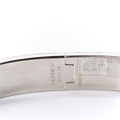 Hermes Matte Enamel Narrow Clic Clac HH Bracelet GM Black 4 of 5