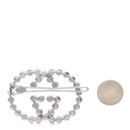 Gucci Crystal Interlocking G Hair Clip Silver 2 of 4