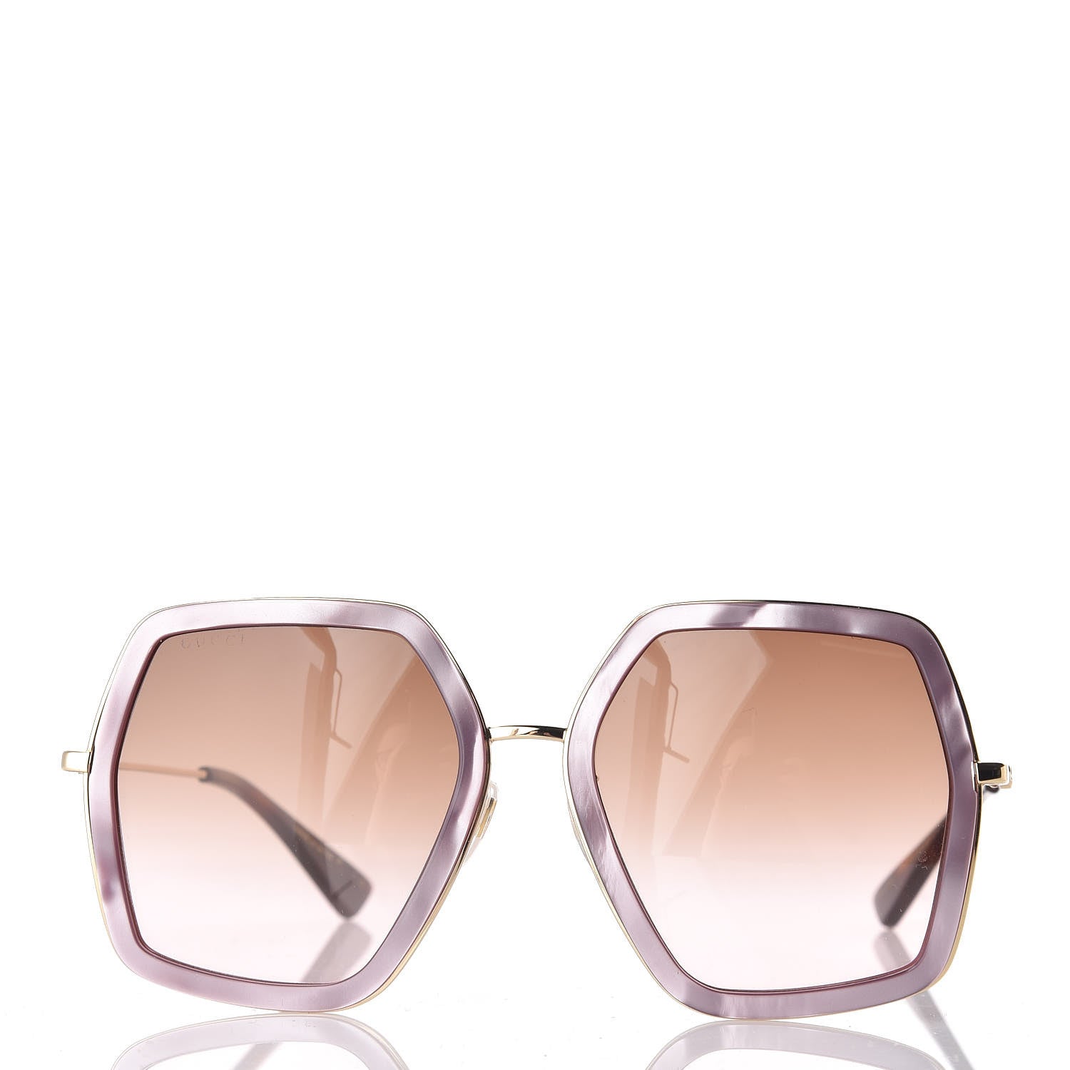 Gucci Acetate Oversize Square Frame GG0106S Sunglasses Purple 2 of 7