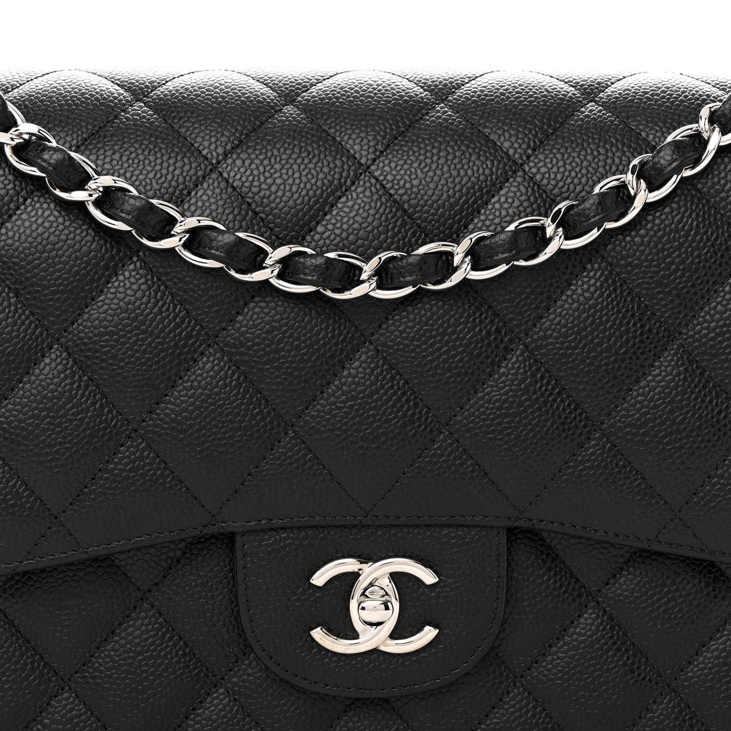 Chanel Caviar Quilted Jumbo Double Flap Black 8 of 11