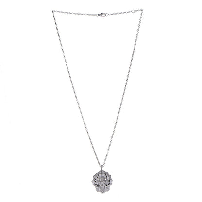 Chanel 18K White Gold Diamond Sous Le Signe du Lion Pendant Necklace 3 of 17