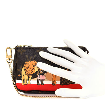 Louis Vuitton Monogram 2018 Christmas Animation Mini Cats Pochette Accessories 3 of 13