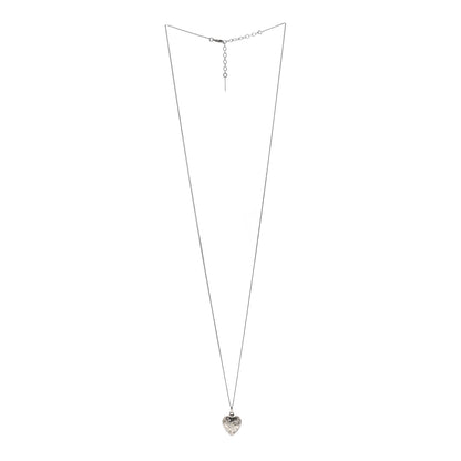 Saint Laurent Metal Heart Necklace Silver 2 of 3