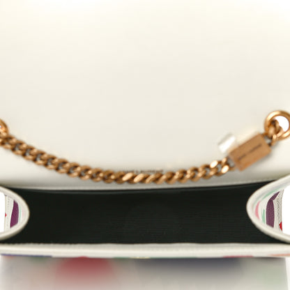 Saint Laurent Grain De Poudre Small Classic Monogram Shapes Print Kate Satchel White 4 of 10