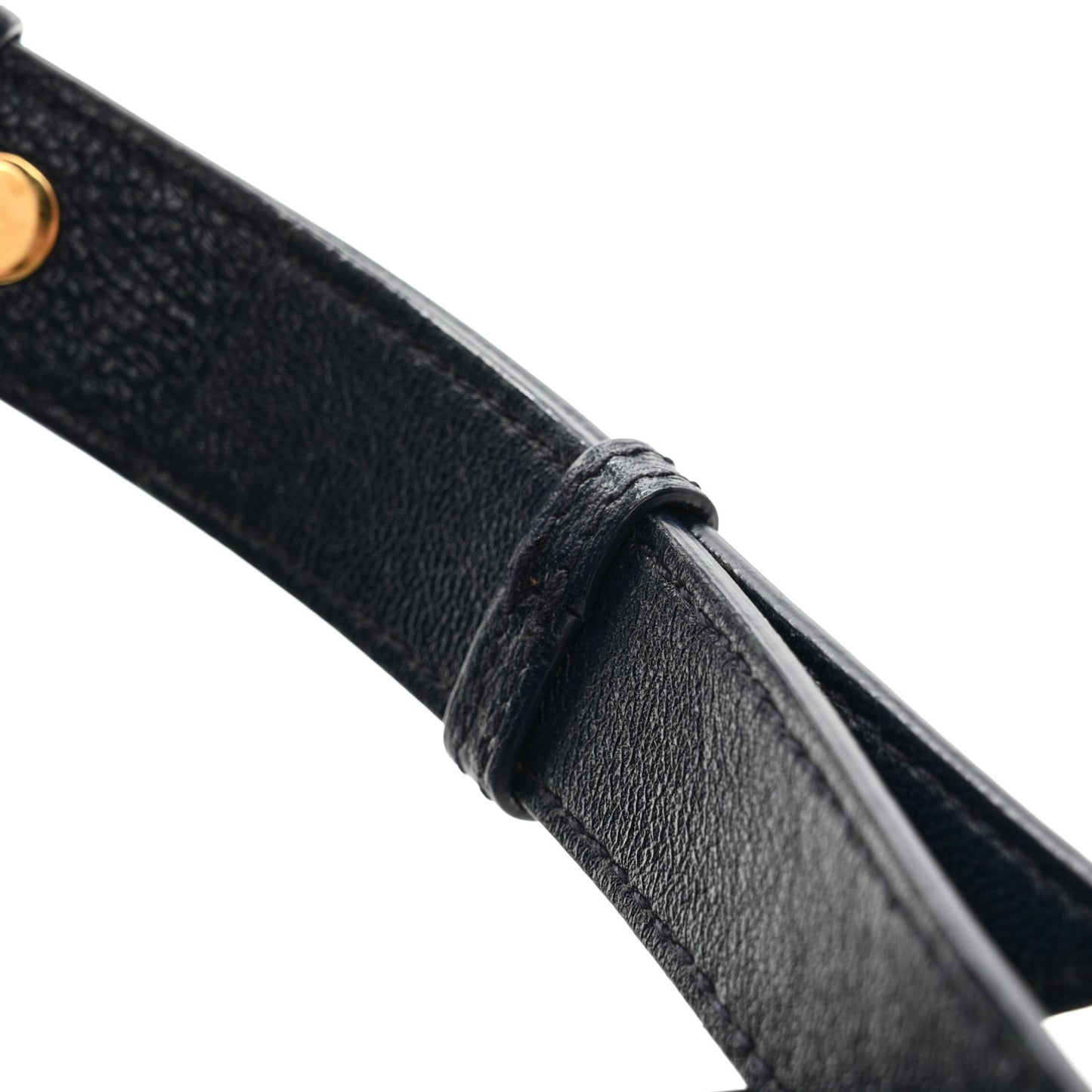 Chevre Gold Metallic Edge Hardware S City Bleu Nuit Dark Sea