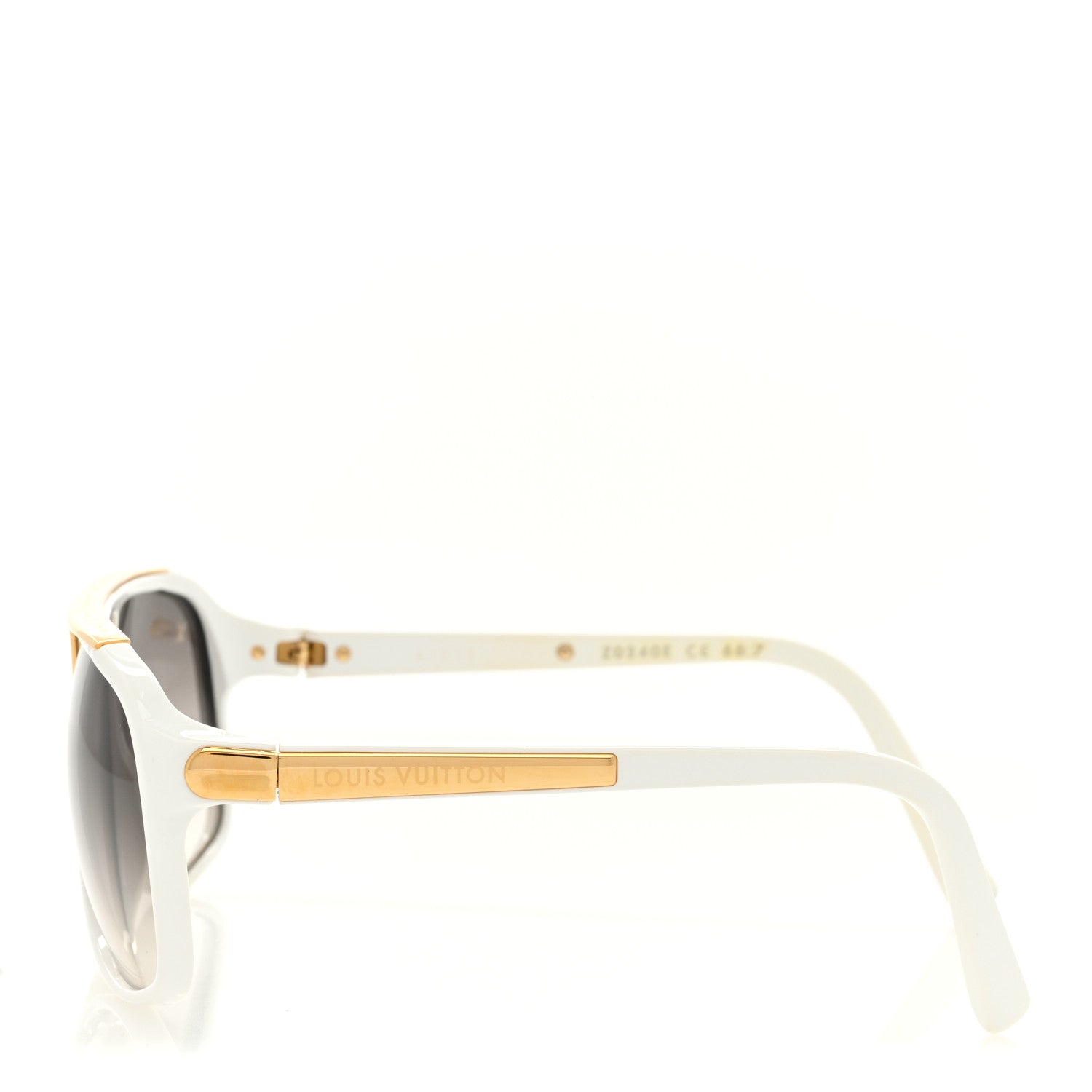 Louis Vuitton Acetate Evidence Sunglasses Z0240E White 3 of 8