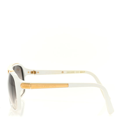Louis Vuitton Acetate Evidence Sunglasses Z0240E White 3 of 8