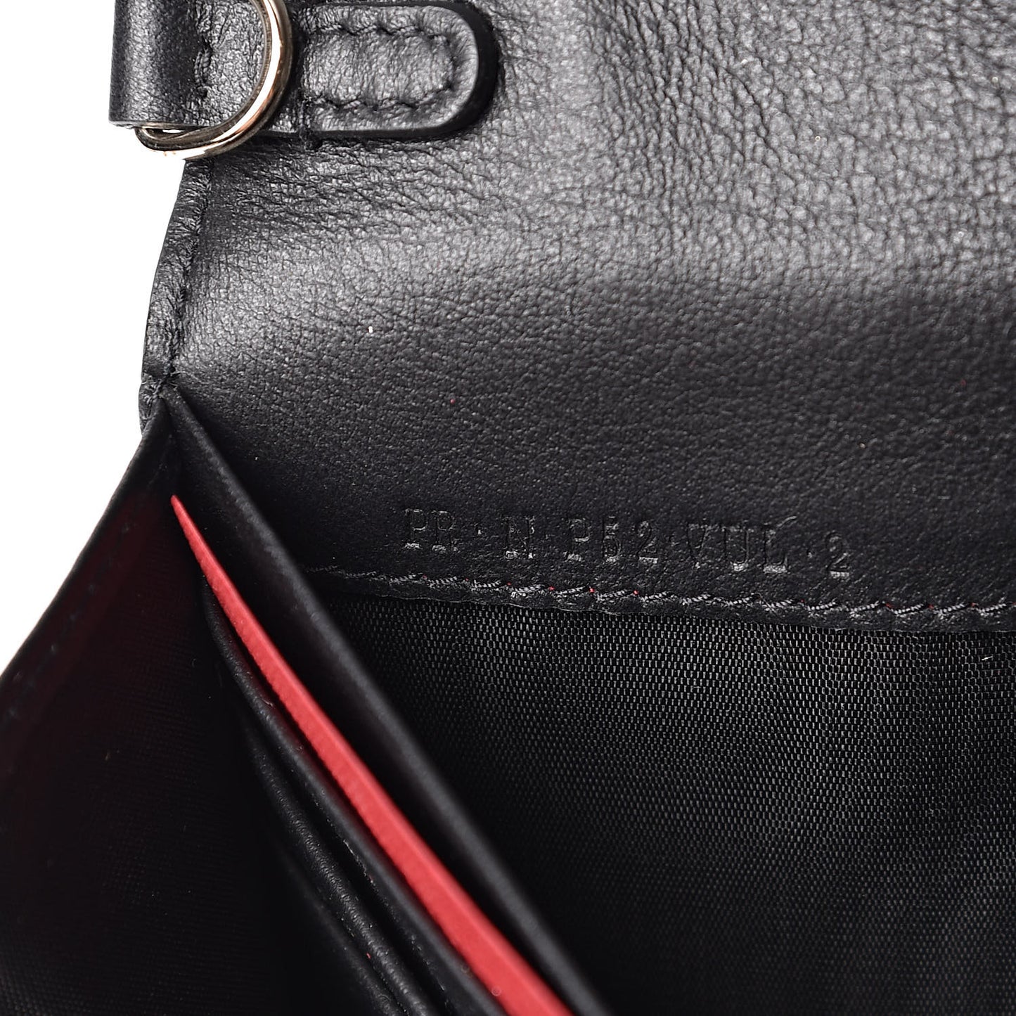 Vitello Rockstud Crossbody Wallet on Chain Black