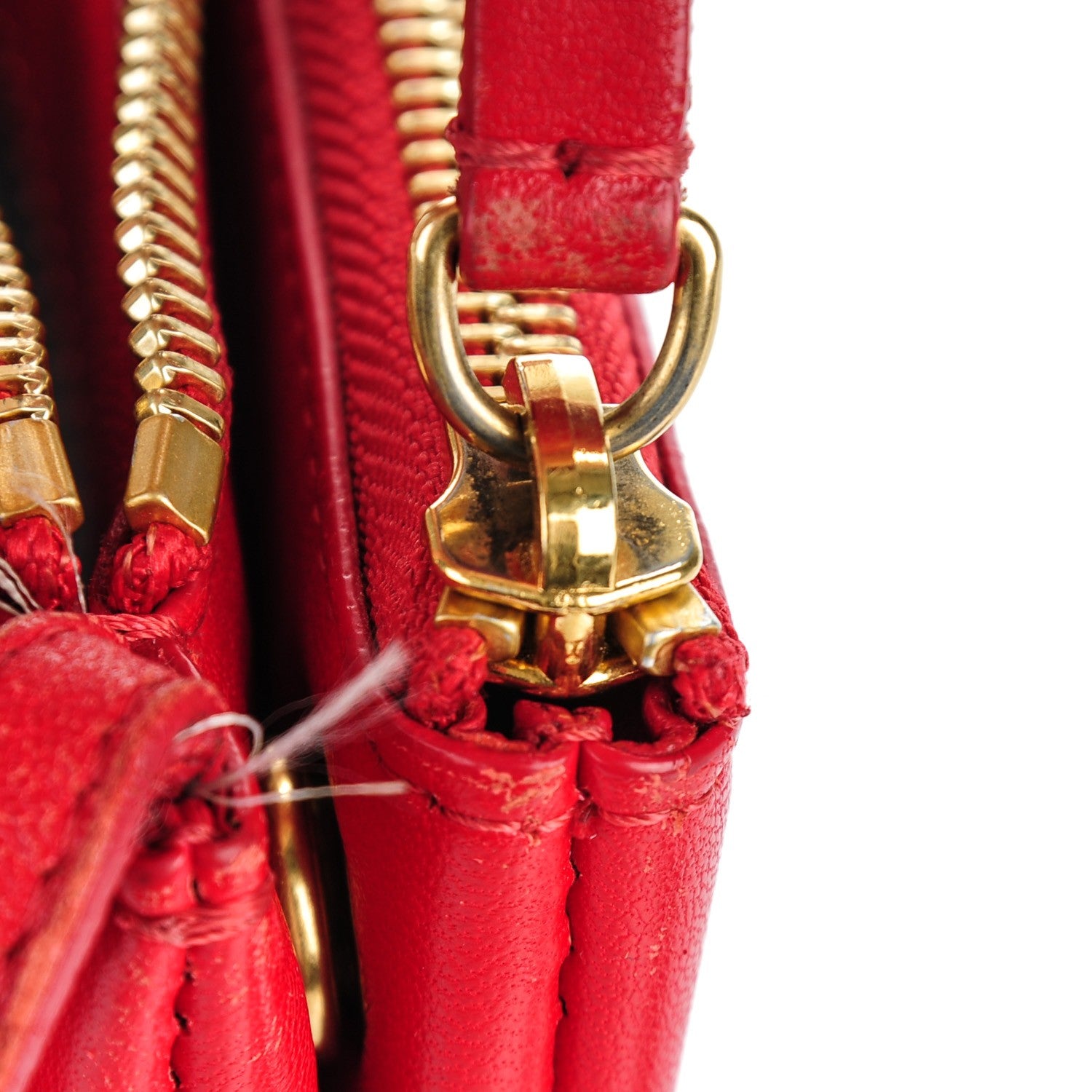 Celine Lambskin Small Trio Crossbody Bag Red 8 of 10