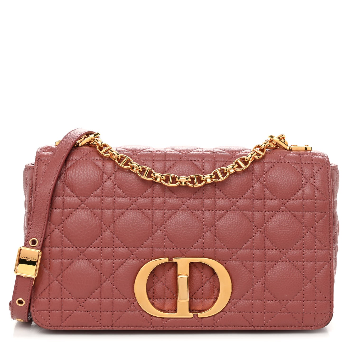 Christian Dior Calfskin Cannage Medium Caro Bag Rust 1 of 11