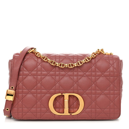 Christian Dior Calfskin Cannage Medium Caro Bag Rust 1 of 11