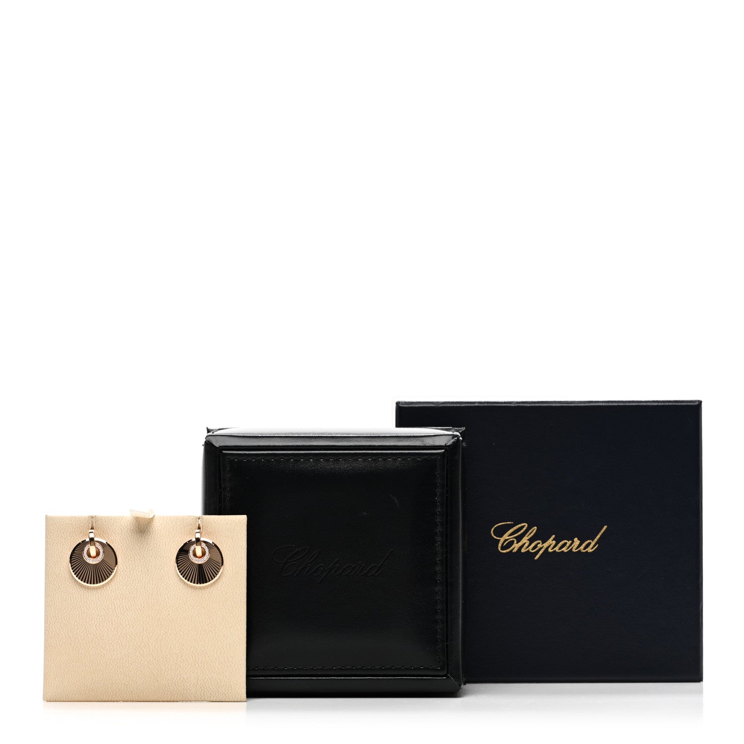 Chopard 18K Rose Gold Diamond Xtravaganza Round Drop Earrings 5 of 5