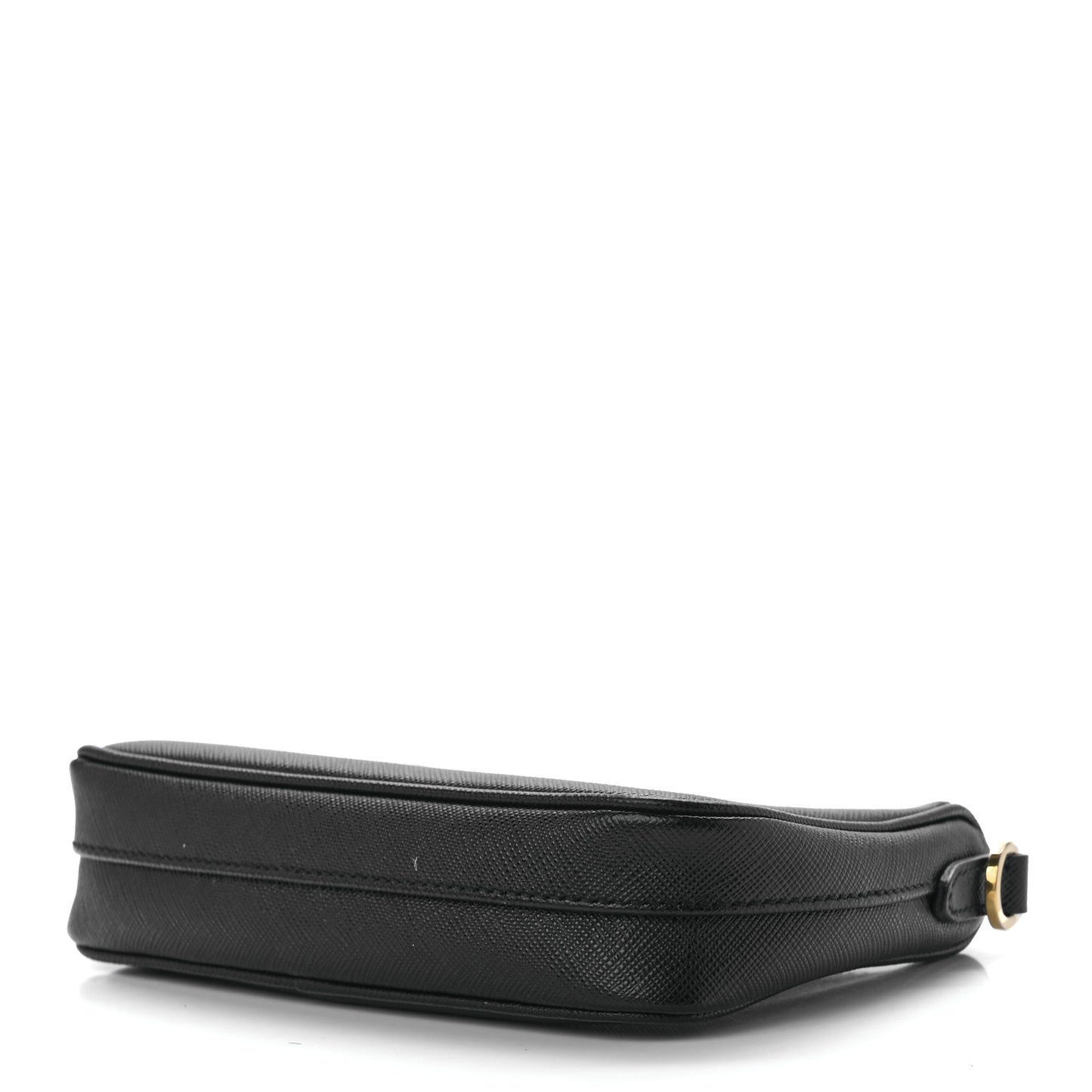 Saffiano Lux Mini Shoulder Bag Black