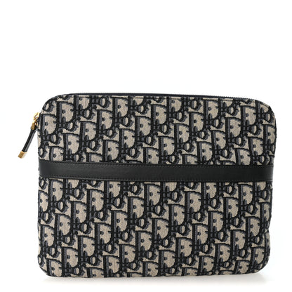 Christian Dior Oblique Pouch Clutch Blue 1 of 8