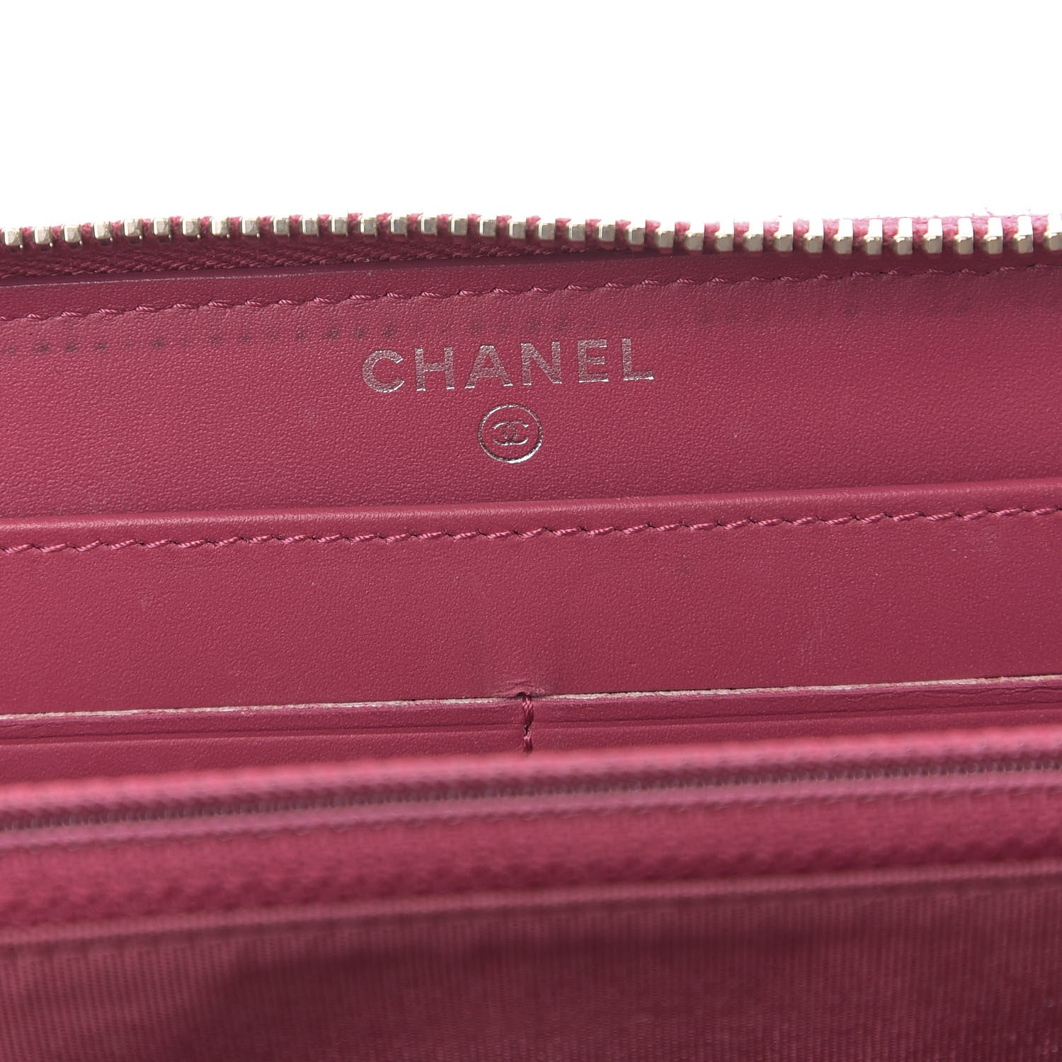 Chanel Patent Quilted Brilliant Zip Around Wallet Pink 6 of 9