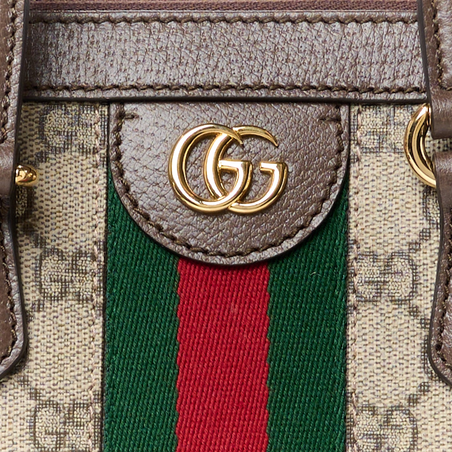 GG Supreme Monogram Small Ophidia Tote Bag Brown