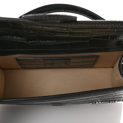 Jacquemus Calfskin Crocodile Embossed Le Grand Bambino Black 5 of 9