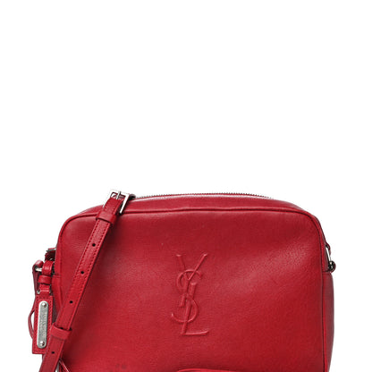 Saint Laurent Lambskin Monogram Small Lou Camera Bag Lipstick Red 8 of 12