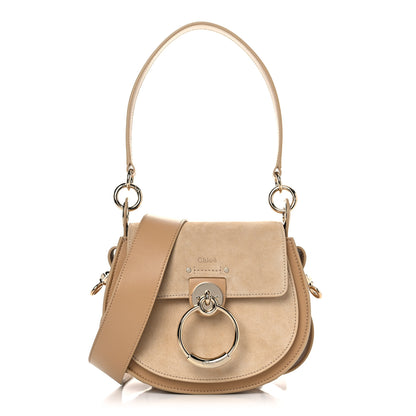 Chloe Calfskin Suede Small Tess Bag Soft Tan 1 of 11
