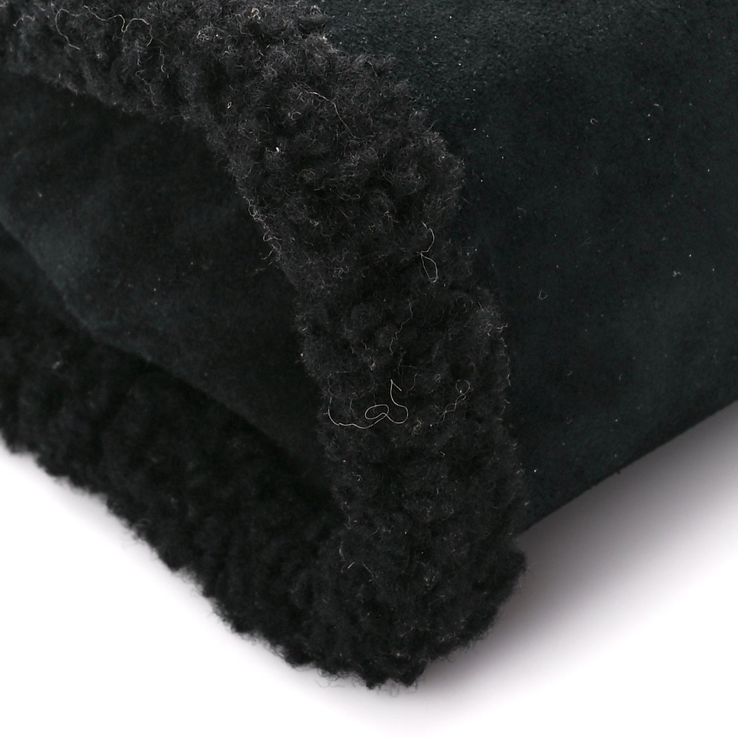 X UGG Suede shearling Small Shopping Bag Black