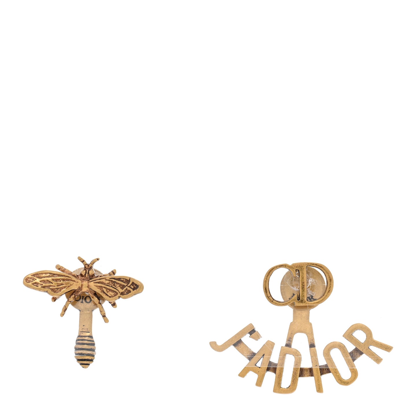 Metal J'Adior Earrings Aged Gold