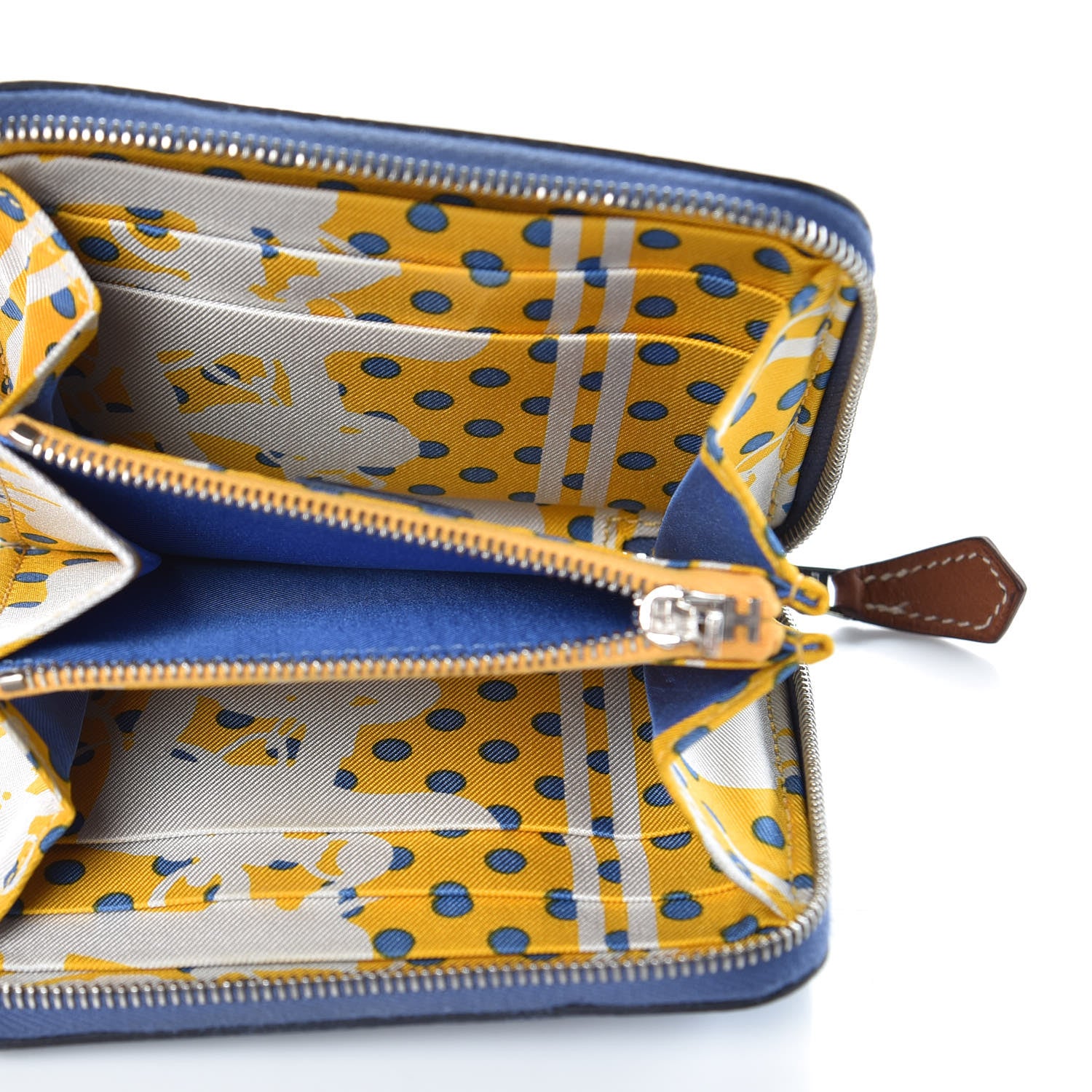 Hermes Epsom Silk'In Compact Wallet Bleu Brighton 5 of 8