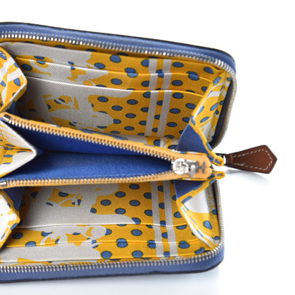 Hermes Epsom Silk'In Compact Wallet Bleu Brighton 5 of 8