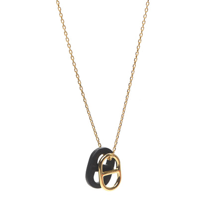 Hermes Swift O'Maillon Pendant Necklace Black 1 of 5