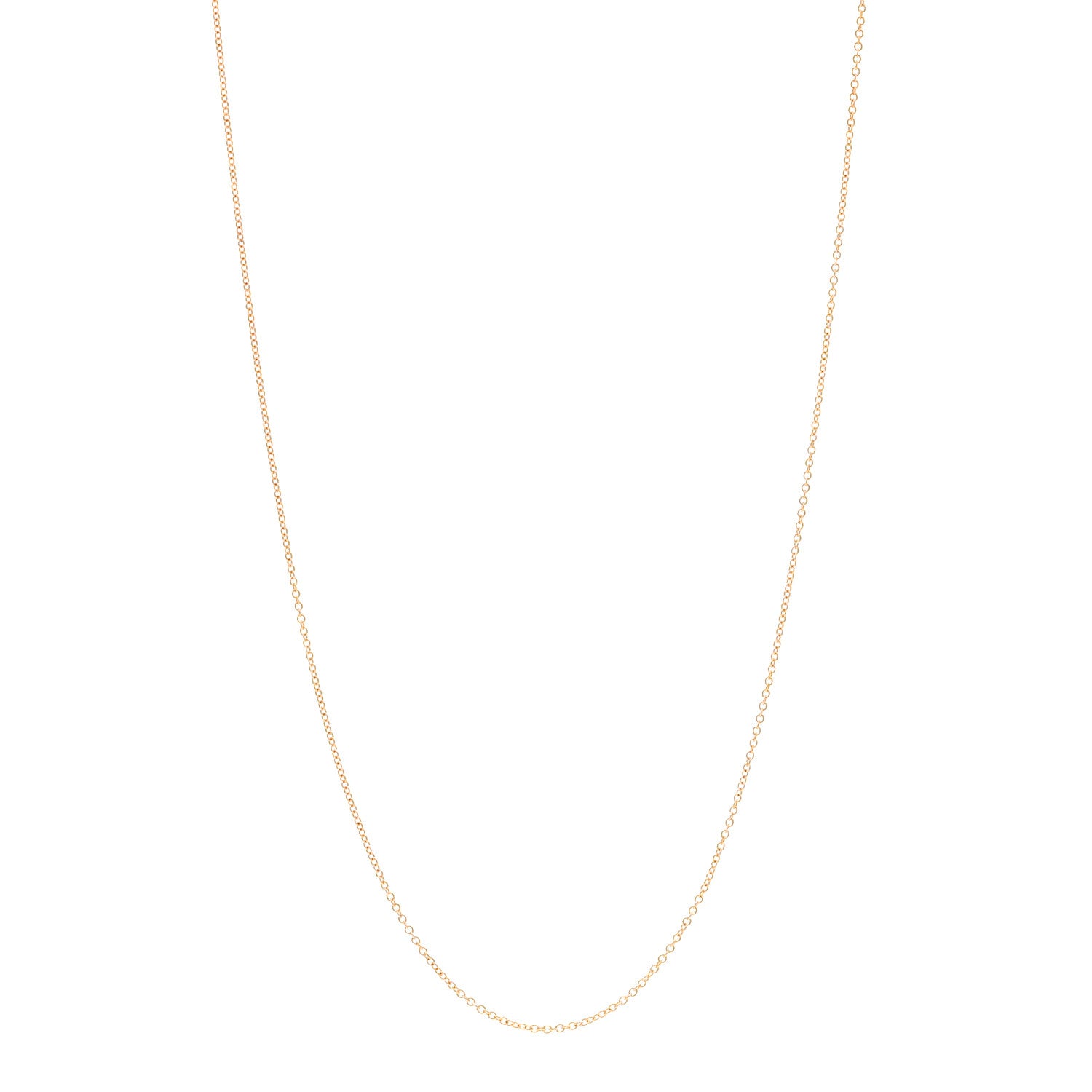 Tiffany 18K Rose Gold Small Chain Necklace 18" 1 of 4
