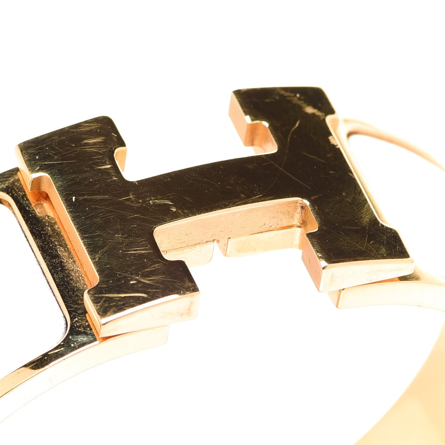 Enamel Wide Clic Clac H Bracelet PM White