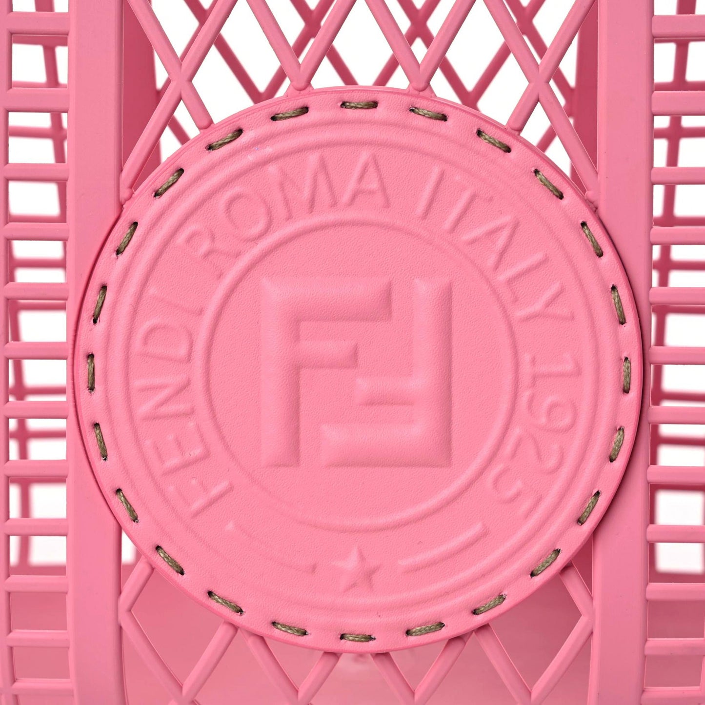 Recycled Plastic Vitello Liberty Matte Small Fendi Basket Rosa