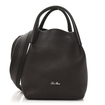 Loro Piana Grained Calfskin Small Bale Bag Dark Chocolate Liquorice 1 of 9
