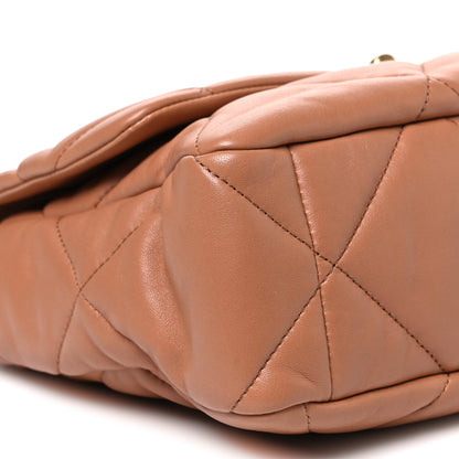 Chanel Lambskin Quilted Large Chanel 19 Flap Brown 8 of 10
