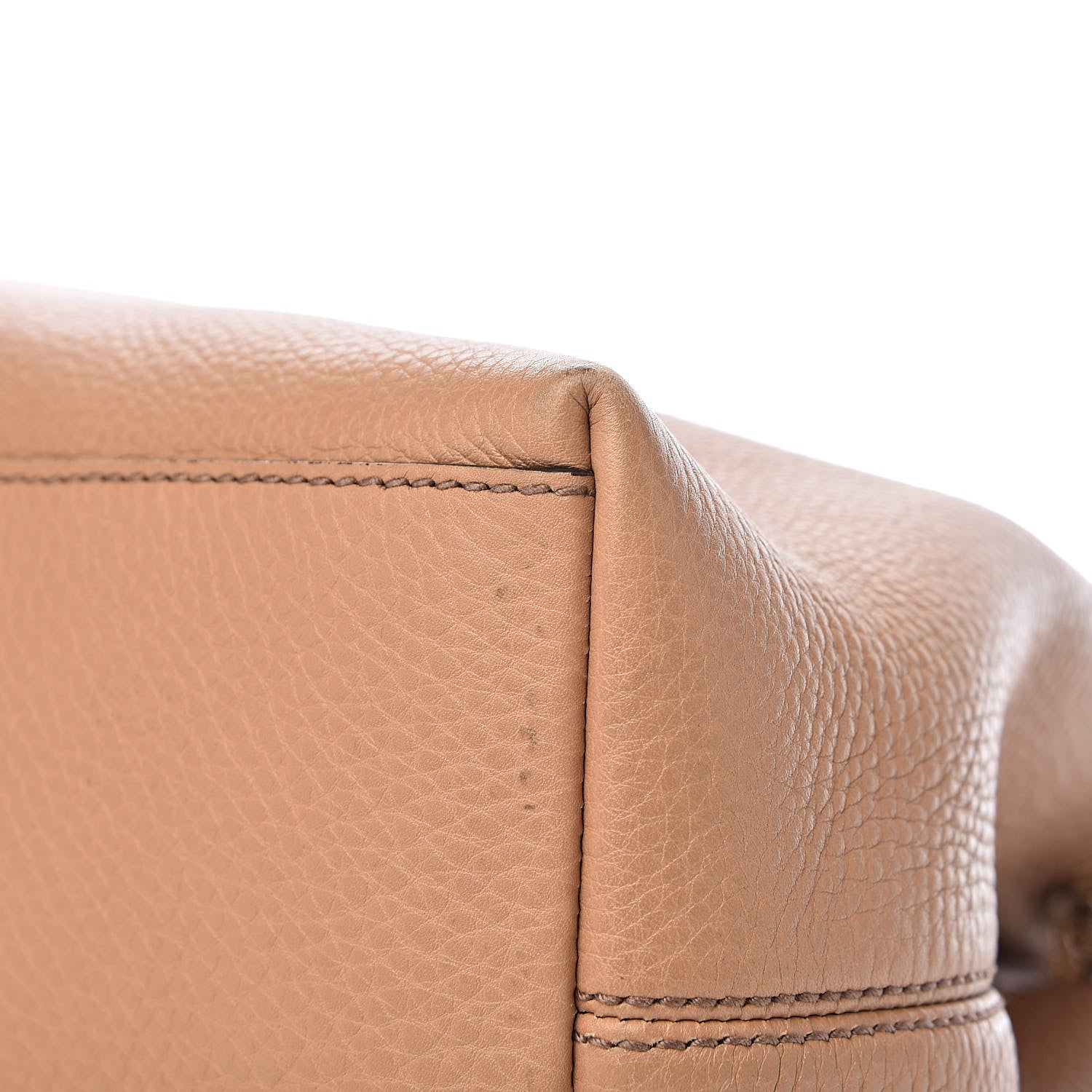 Gucci Pebbled Calfskin Medium Soho Chain Shoulder Bag Rose Beige 13 of 20