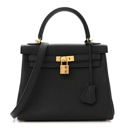 Hermes Togo Kelly Retourne 25 Black 1 of 11