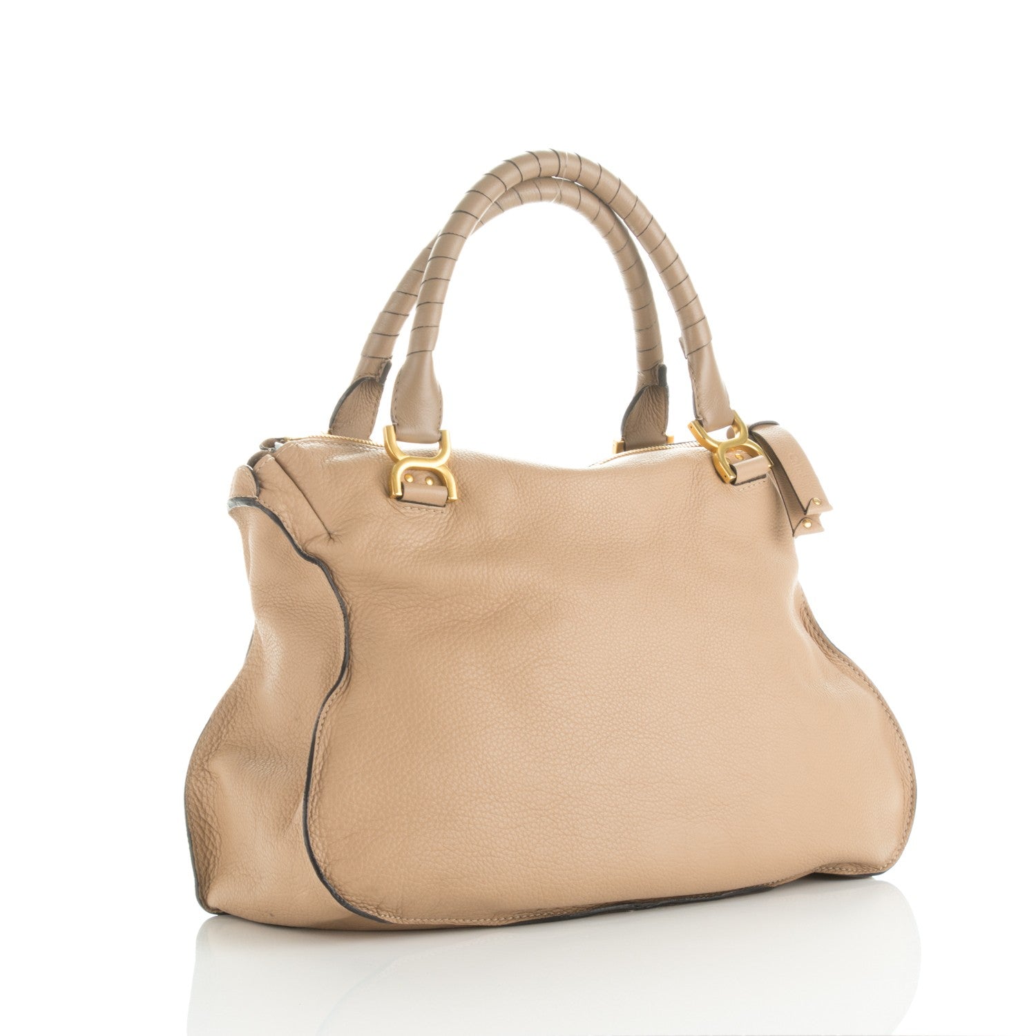 Chloe Calfskin Large Marcie Satchel Clay 3 of 7