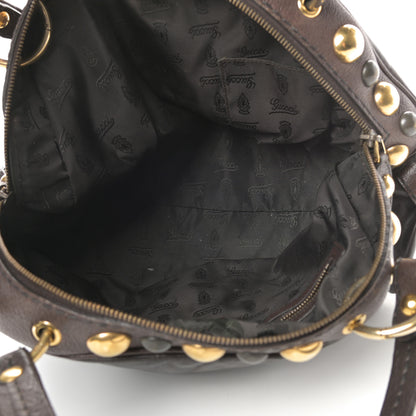 Gucci Calfskin Medium Babouska Dome Satchel Dark Brown 5 of 16
